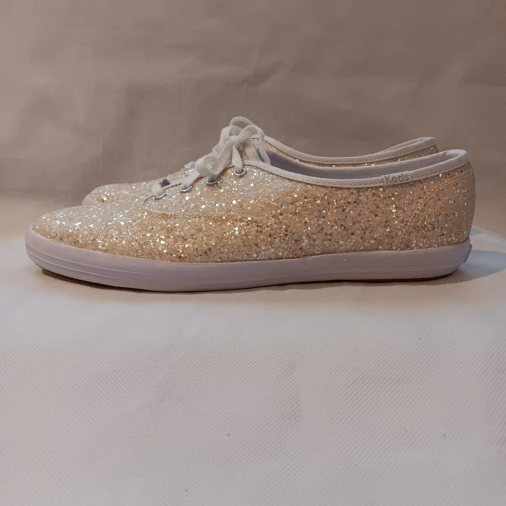 Keds Womens 8.5 Champion Glitter Celebrations Lace Up Sneaker Shoes